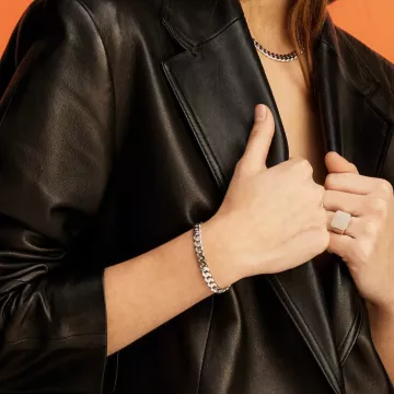 IX Studios Armbånd til Herre, Dame udført i 925 Sterling Sølv i en flot Sølv farve