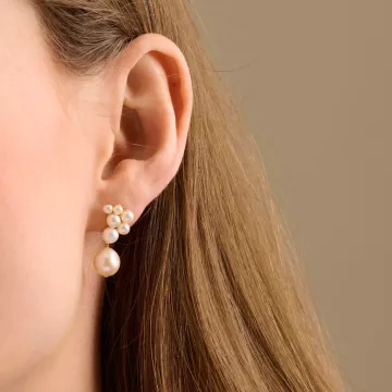 Pernille Corydon Øreringe til Dame udført i 925 Sterling Sølv i en flot Guld farve