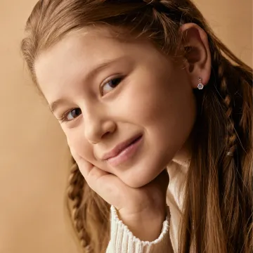 Blomdahl Øreringe til Dreng, Pige udført i Plast i en flot Multi farve