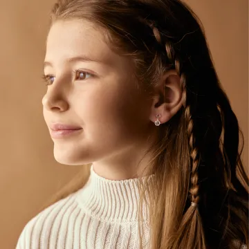 Blomdahl Øreringe til Dreng, Pige udført i Plast i en flot Multi farve