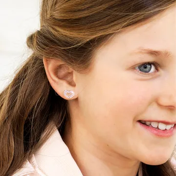 Blomdahl Øreringe til Dreng, Pige udført i Plast i en flot Lilla farve