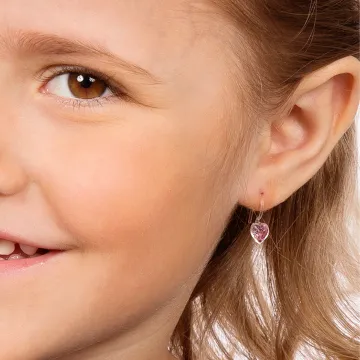 Blomdahl Øreringe til Dreng, Pige udført i Plast i en flot Lilla farve