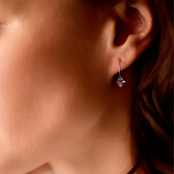 Blomdahl Øreringe til Dreng, Pige udført i Titanium i en flot Lilla farve