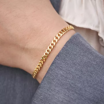 Avilé Jewelry Armbånd til Herre, Dame udført i 925 Sterling Sølv i en flot Guld farve