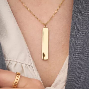 Avilé Jewelry Halskæde til Herre, Dame udført i 925 Sterling Sølv i en flot Guld farve