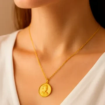 Susanne Friis Bjørner Vedhæng til Dame udført i 925 Sterling Sølv i en flot Guld farve