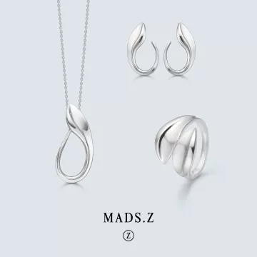Mads Z Ring til Dame udført i 925 Sterling Sølv i en flot Sølv farve