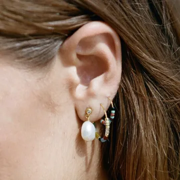 ANNI LU Øreringe til Dame udført i Messing i en flot Guld farve