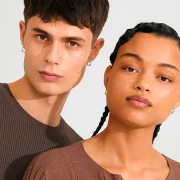 Pilgrim Øreringe til Herre, Dame udført i 925 Sterling Sølv i en flot Sølv farve