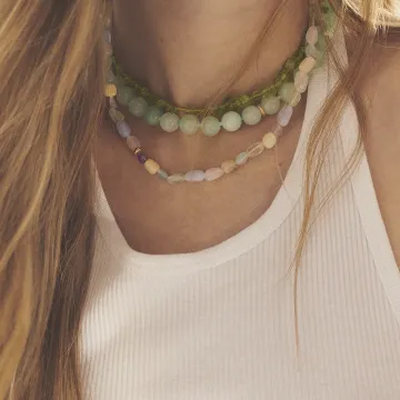 ANNI LU Halskæde til Dame udført i  i en flot Grøn farve