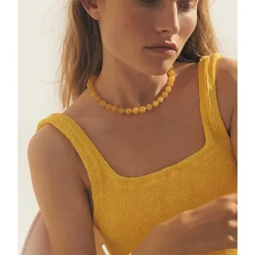 ANNI LU Halskæde til Dame udført i  i en flot Gul farve