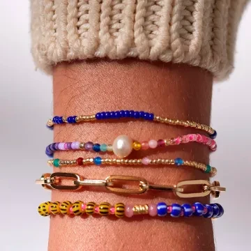 ANNI LU Armbånd til Dame udført i Messing i en flot Multi farve