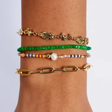 ANNI LU Armbånd til Dame udført i Messing i en flot Multi farve