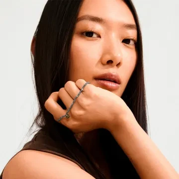 Pilgrim Armbånd til Herre, Dame udført i Sten i en flot Blå farve