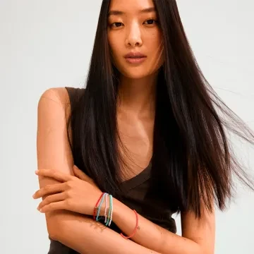 Pilgrim Armbånd til Herre, Dame udført i Sten i en flot Blå farve