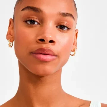 Pilgrim Øreringe til Dame udført i Messing i en flot Guld, Grøn, Orange, Hvid farve