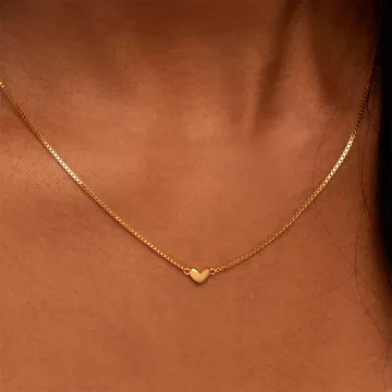 Sparv Halsk&aelig;de til Dame udf&oslash;rt i Messing i en flot Guld farve