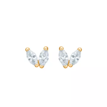 Mads Z Øreringe til Dame udført i Guld i en flot Guld farve