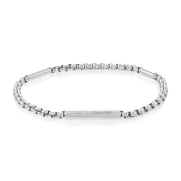 Calvin Klein Armbånd til Dame udført i Rustfrit stål i en flot Sølv farve