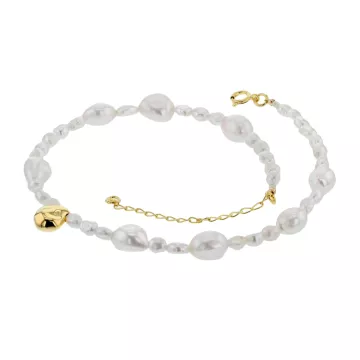 Hasla Halskæde til Dame udført i 925 Sterling Sølv i en flot Guld farve