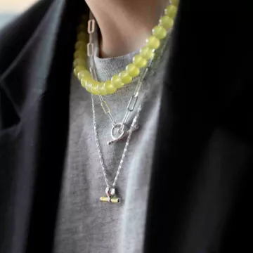 Hasla Vedhæng til Dame udført i 925 Sterling Sølv i en flot Guld farve