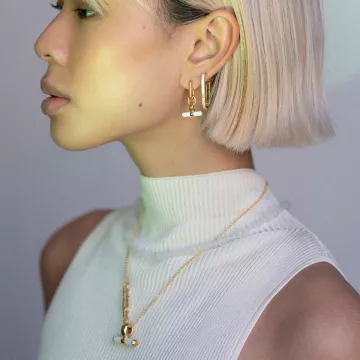 Hasla Vedhæng til Dame udført i 925 Sterling Sølv i en flot Guld farve