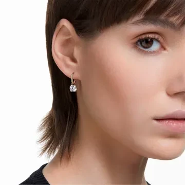 Swarovski Øreringe til Dame udført i Rustfrit stål, Sten i en flot Guld farve