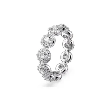 Swarovski Ring til Dame udført i Rustfrit stål, Sten i en flot Sølv farve