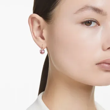 Swarovski Øreringe til Dame udført i Rustfrit stål, Sten i en flot Rosaguld farve