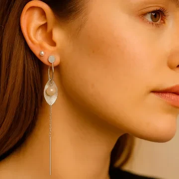 Susanne Friis Bjørner Øreringe til Dame udført i 925 Sterling Sølv i en flot Sølv farve