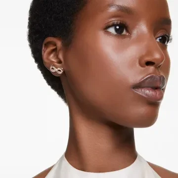 Swarovski Øreringe til Dame udført i Rustfrit stål i en flot Rosaguld farve