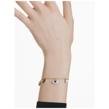 Swarovski Armbånd til Dame udført i Rustfrit stål i en flot Blå, Guld farve