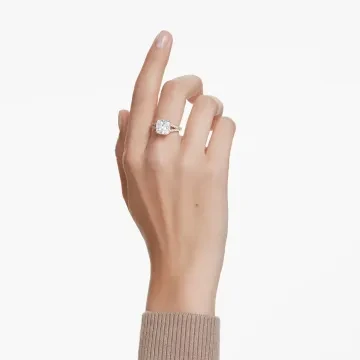 Swarovski Ring til Dame udført i Rustfrit stål i en flot Guld farve