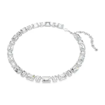 Swarovski Halskæde til Dame udført i  i en flot Sølv farve