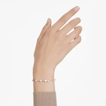 Swarovski Armbånd til Dame udført i Rustfrit stål i en flot Sølv farve