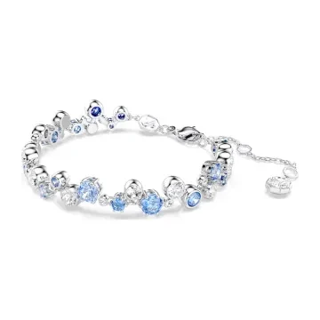 Swarovski Armbånd til Dame udført i Rustfrit stål i en flot Blå, Sølv farve