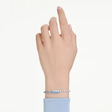 Swarovski Armbånd til Dame udført i Rustfrit stål i en flot Blå, Sølv farve