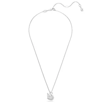 Swarovski Halskæde til Dame udført i Rustfrit stål i en flot Sølv farve