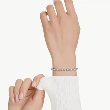 Swarovski Armbånd til Dame udført i Rustfrit stål i en flot Grå, Sølv farve