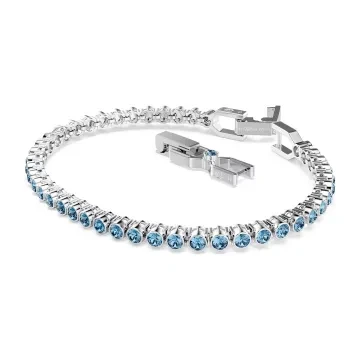 Swarovski Armbånd til Dame udført i Rustfrit stål i en flot Blå, Sølv farve