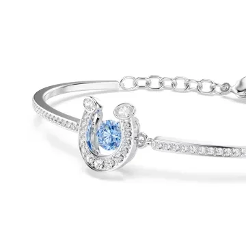 Swarovski Armbånd til Dame udført i Rustfrit stål i en flot Blå, Sølv farve