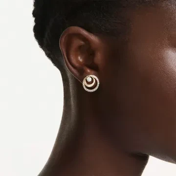 Swarovski &Oslash;reringe til Dame udf&oslash;rt i Rustfrit st&aring;l i en flot Guld farve