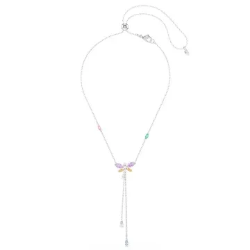 Swarovski Halskæde til Dame udført i Rustfrit stål i en flot Multi farve