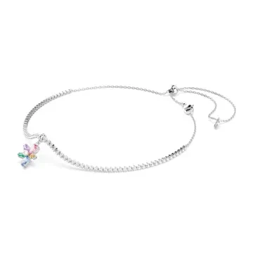 Swarovski Halskæde til Dame udført i Rustfrit stål i en flot Multi farve