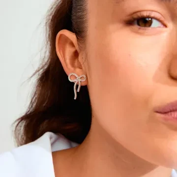 Pilgrim Øreringe til Dame udført i Zink i en flot Sølv farve