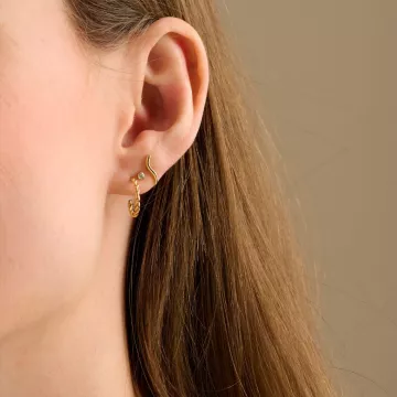 Pernille Corydon Øreringe til Dame udført i 925 Sterling Sølv i en flot Guld farve