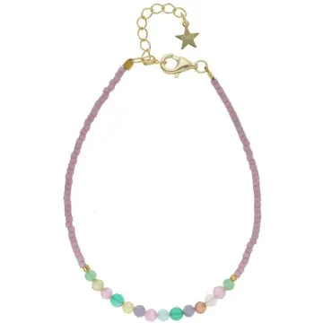 Nuni Copenhagen Armbånd til Dame udført i 925 Sterling Sølv, Guld i en flot Lilla farve