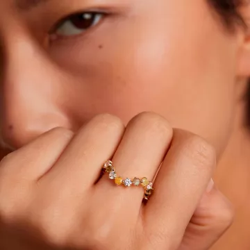 PDPAOLA Ring til Dame udført i 925 Sterling Sølv i en flot Guld, Multi farve