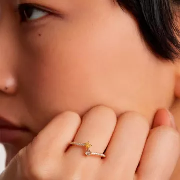 PDPAOLA Ring til Dame udført i 925 Sterling Sølv i en flot Guld, Multi farve