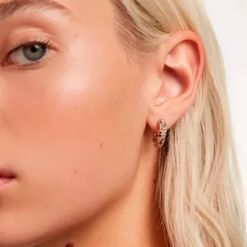 PDPAOLA Øreringe til Dame udført i 925 Sterling Sølv i en flot Guld, Multi farve